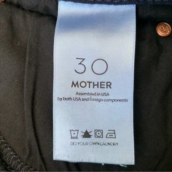 MOTHER Jeans Swooner Rascal Ankle High-Rise Straight Leg Crop Dark Blue Size 30 - Picture 9 of 13